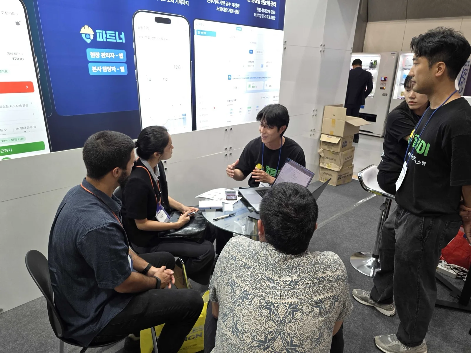 A consultation at the booth
