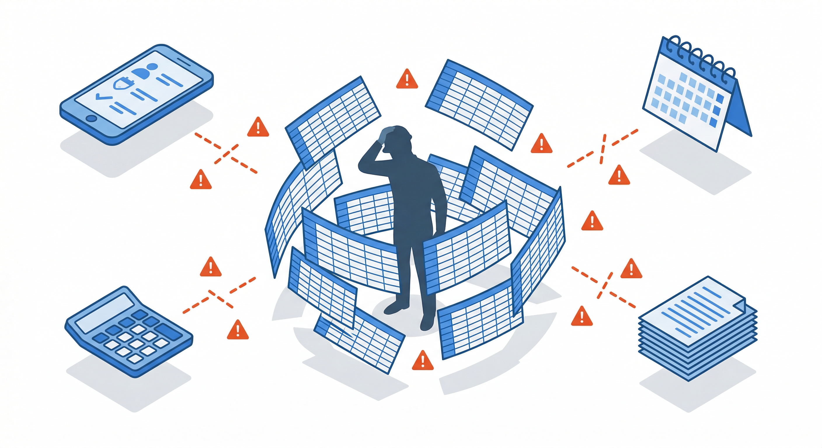 비효율적인 수기·엑셀 운영